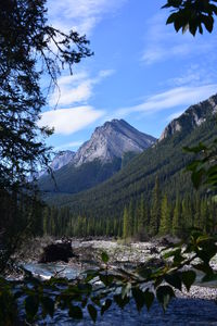 Scenic view of lake against mountain range