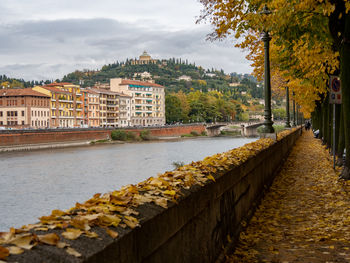 Bridge over river against sky
