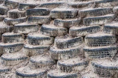 Stack of dirty tires