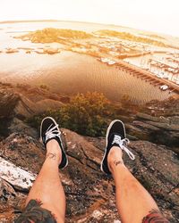 Low section of man on mountain