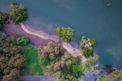 High angle view of sea