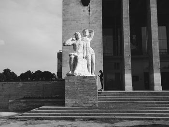 Low angle view of monument against sky