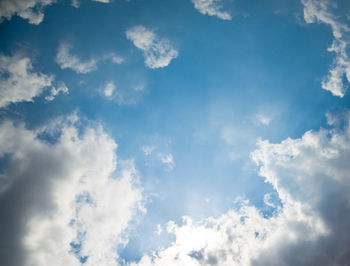 Low angle view of clouds in sky