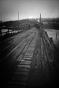 View of pier on sea