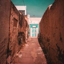 Narrow alley amidst buildings in city