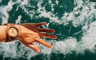 Cropped image of woman in water