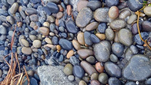 Full frame shot of pebble on field