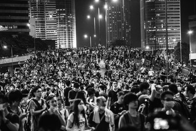 Crowd at night