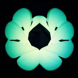 Close-up of light bulb over black background