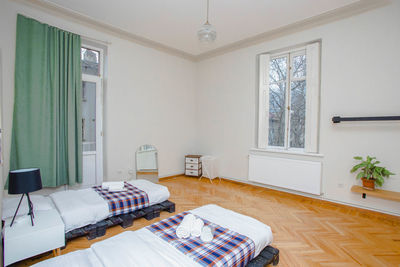 Empty chairs and table at home