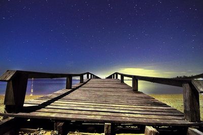 View of moon in sky at night