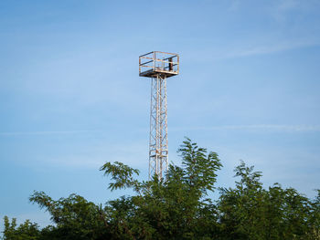 Low angle view of tower against sky