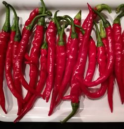 Close-up of red chili peppers