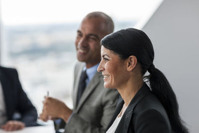 Businessman and businesswomen at meeting