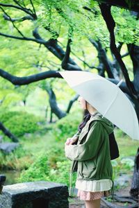 Girl standing in park