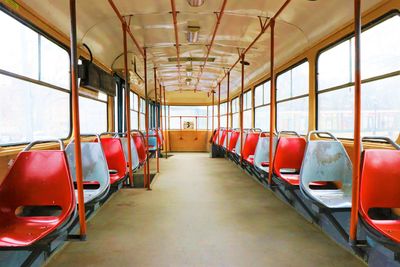 Interior of bus