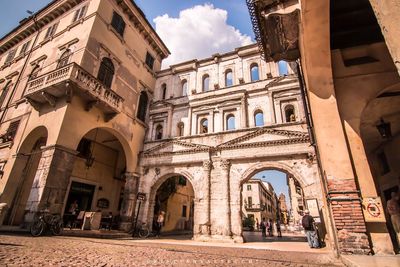 Low angle view of historical building in city
