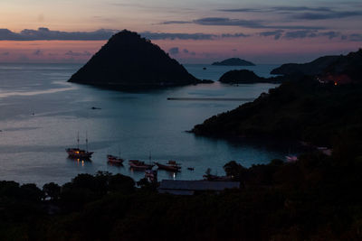 Sunset at komodo national park