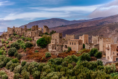 The famous, traditional village of vathia at mani peninsula, in laconia, greece. 