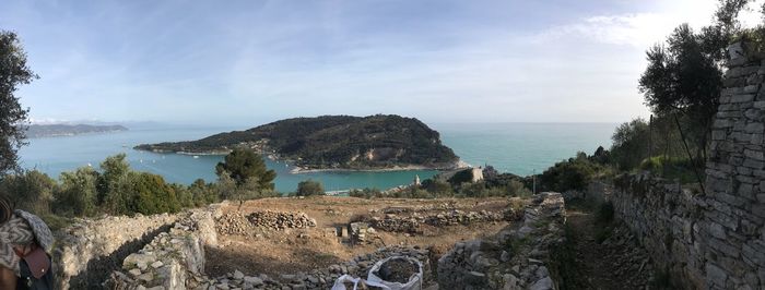 Panoramic view of sea against sky