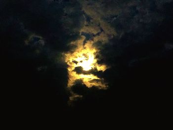 Low angle view of silhouette trees against sky during sunset