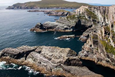 Rock formations in sea