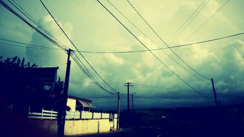 Electricity pylon against sky