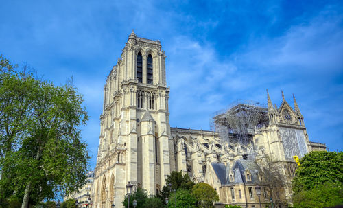 Low angle view of historical building against sky