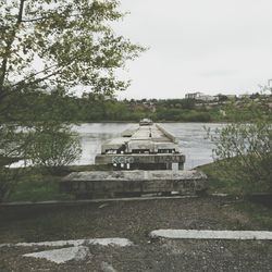 Scenic view of river against sky