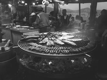 Group of people in restaurant