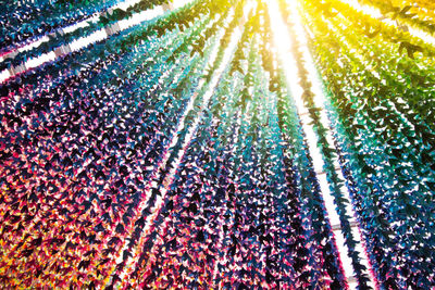 Full frame shot of multi colored leaves on field