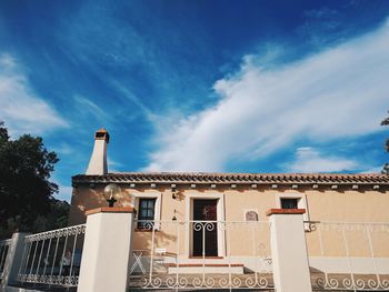 Low angle view of building against sky