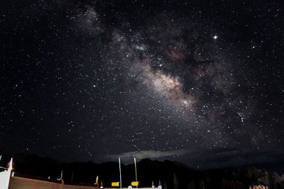 Low angle view of stars in sky at night