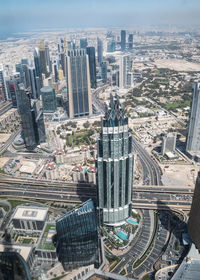 High angle view of cityscape