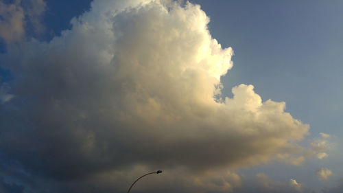 Low angle view of cloudy sky