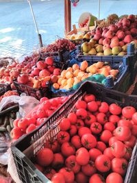 Fruits for sale at market stall