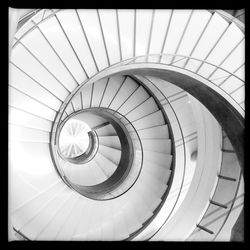 Directly above shot of spiral staircase