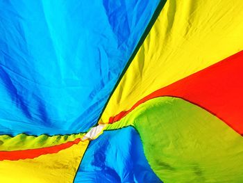 Colorful balloons on colorful fabric