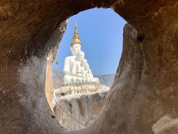 View of temple building against sky