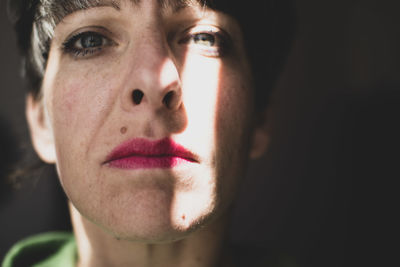 Close-up portrait of young woman