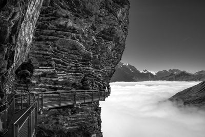 Scenic view of rock formation against sky