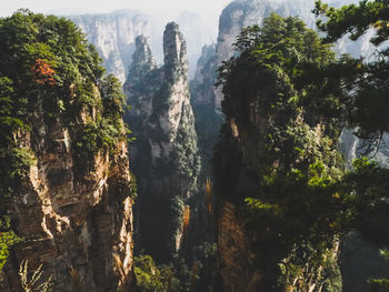 Scenic view of rocky mountains