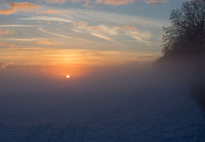 Scenic view of sky during sunset