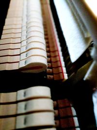 Close-up of piano keys