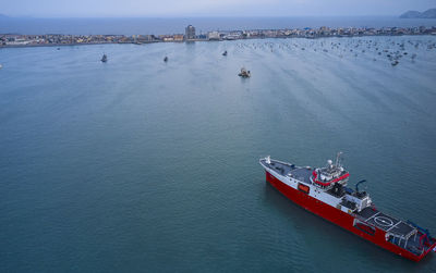 Boats in sea