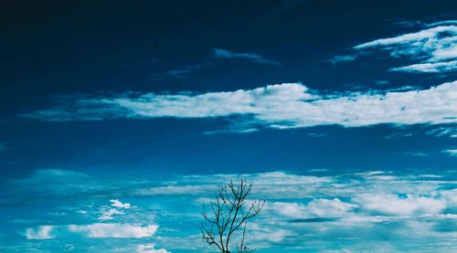 Low angle view of clouds in blue sky