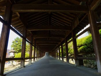 View of empty bridge