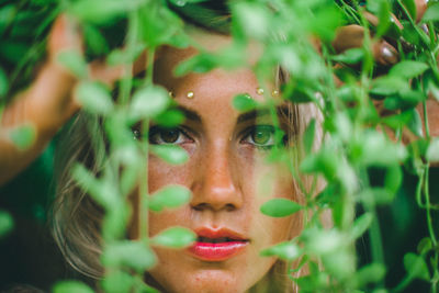 Close-up portrait of woman