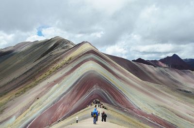 Scenic view of mountain range against sky