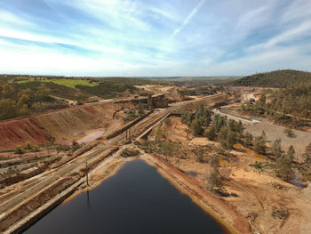 Aerial view of landscape against sky